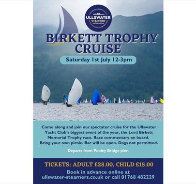 Flyer for Birkett Trophy Cruise with Ullswater 'Steamers' in the Lake District, Cumbria