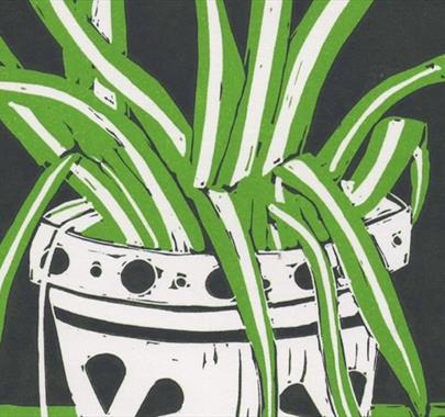 Art from the Two Colour Reduction Lino Printing with Liz Jones Workshop at Rheged in Penrith, Cumbria
