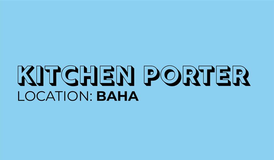Kitchen Porter- BAHA- Bowness-on-Windermere