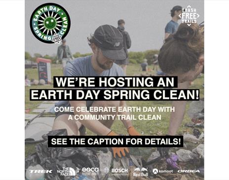 Poster for Trash Free Trails Earth Day Spring Clean at Grizedale Forest in the Lake District, Cumbria