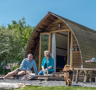 Dog-friendly glamping pods at Waterfoot Park in Pooley Bridge, Lake District