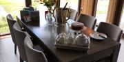 Dining Table at The Lodges at Artlegarth in Ravenstonedale, Cumbria