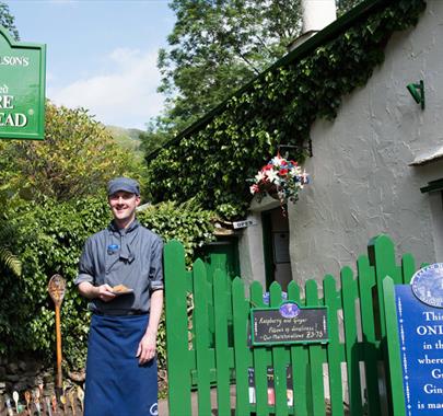Shop Entrance at Grasmere Gingerbread in Grasmere, Lake District