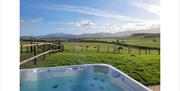View from a Hot Tub at Wellington Farm Glamping Pods in Cockermouth, Cumbria