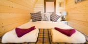 Double Bed in a Wellington Farm Glamping Pod in Cockermouth, Cumbria