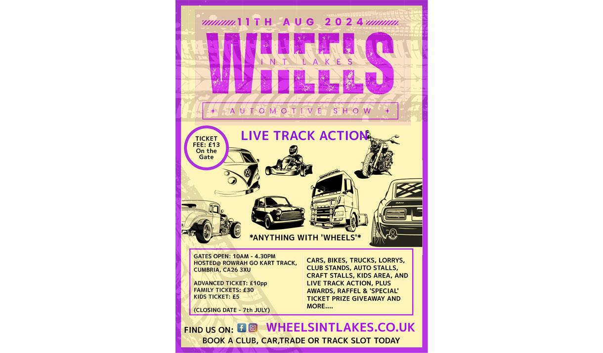 Poster for Wheels Int Lakes in Frizington, Cumbria