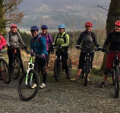 Cyclists at the Whinlatter Whoosh Event at Whinlatter Forest in Braithwaite, Lake District