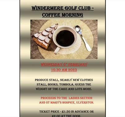 Coffee morning at Windermere Golf Club in Windermere, Lake District