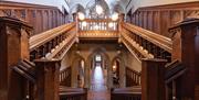 Staircase and Gothic Revival Architecture at Wray Castle, Low Wray, Ambleside, Lake District