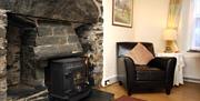 Fireplace and Lounge at Beck Allans Self Catering Apartments in Grasmere, Lake District