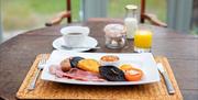 Full English breakfast at Victorian House Hotel in Grasmere, Lake District