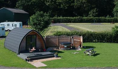 Luxury glamping pod at Low Moor Head