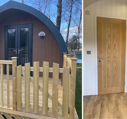 Glamping pods at Hillcroft Park Holiday Park in Pooley Bridge, Lake District