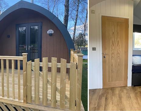 Glamping pods at Hillcroft Park Holiday Park in Pooley Bridge, Lake District