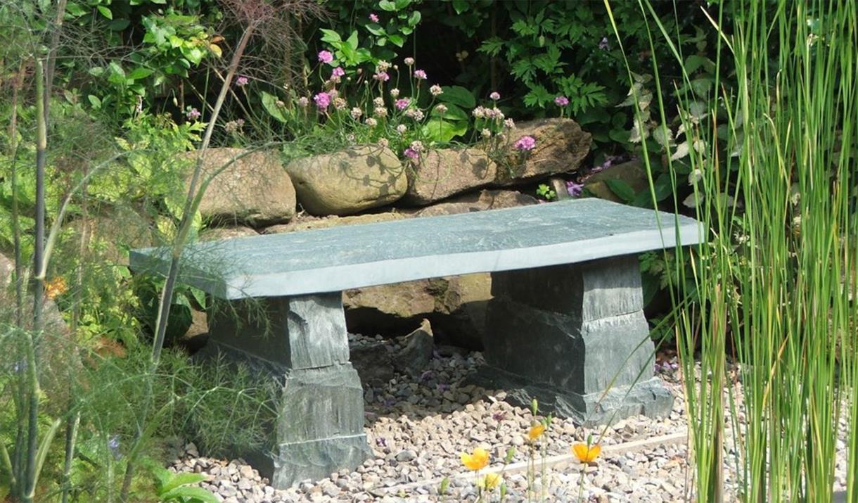 Benches and Local Goods from Honister Green Slate Shop near Borrowdale, Lake District