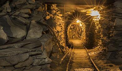 Inside the Mine Tour at Honister Slate Mine near Borrowdale, Lake District