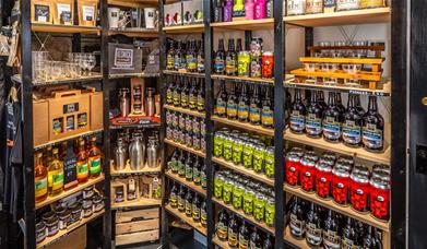 Selection of Products at Keswick Brewery Shop in Keswick, Lake District