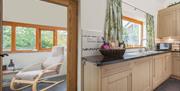 Kitchen and Conservatory at Rose Cottage in Hesket Newmarket, Lake District