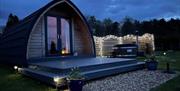 Exterior of Glamping Pod at Low Moor Head in Longtown, Cumbria
