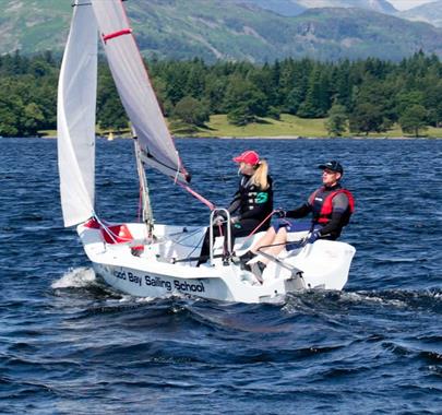 Sailing at Low Wood Watersports Centre in Windermere, Lake District