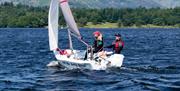 Sailing at Low Wood Watersports Centre in Windermere, Lake District