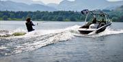 Waterskiing at Low Wood Watersports Centre in Windermere, Lake District