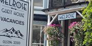 Exterior and Signage at Melrose Guest House in Ambleside, Lake District