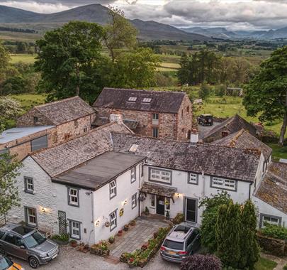View from Above of Lane Head Farm Country Guest House in Troutbeck, Lake District