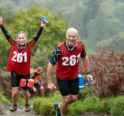 Visitors Participating in Swimrun Coniston in the Lake District, Cumbria