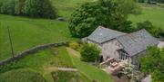 Aerial View of The Byre at The Green Cumbria in Ravenstonedale, Cumbria