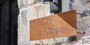 Signage at The Byre at The Green Cumbria in Ravenstonedale, Cumbria