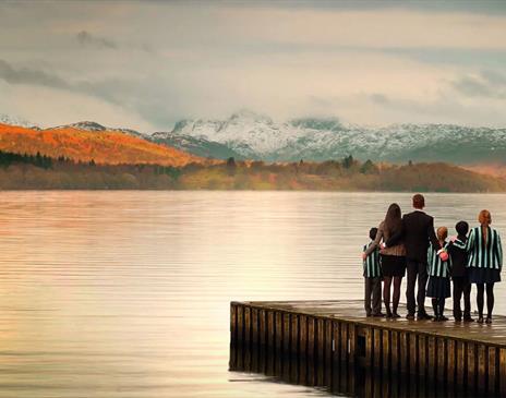 Students and Teachers Overlooking Lake Windermere at Windermere School in Windermere, Lake District