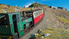 steam train on snowdon