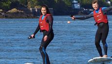 e-foiler on the Menai Strait