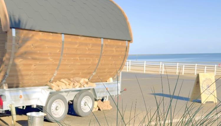 Sauna at Porth Eirias beach