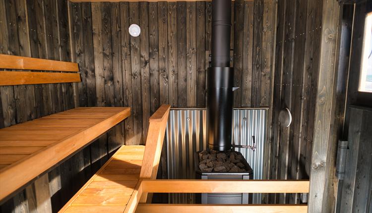 Finnish sauna interior