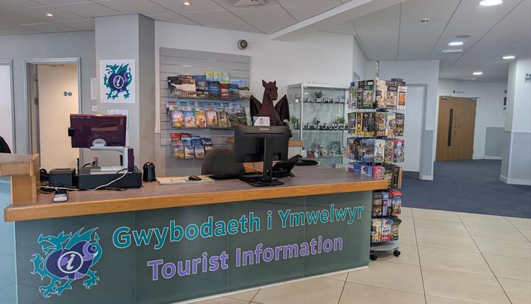 Front desk of Llandudno Tourist Information Service