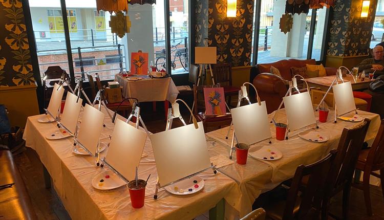 Painting party at Torello Lounge with The Paint Club