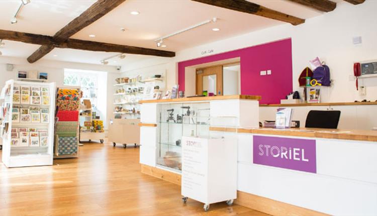 Storiel's reception and shop