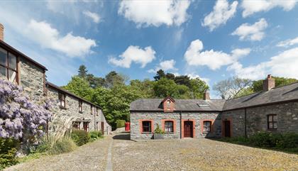 Courtyard at Conwy Valley Cottages