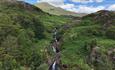 Waterfall from above in North Wales