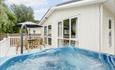 Hot tub lodge at Talacre Beach Resort
