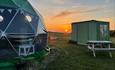 Snowdrop dome at sunset