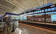 A view of one of the bars in the departure lounge