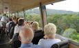 Inside Little Star trip boat crossing Pontcysyllte Aqueduct