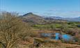 photo of Moel y Gest mountain and Eisteddfa Fishery from Ty Mawr
