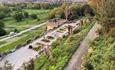 The view over Gwrych Castle’s formal gardens.