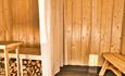 Sauna changing room
