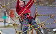 Spider Web Obstacle on the High Ropes Course