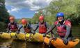 A family taking part in White Water River Bugs